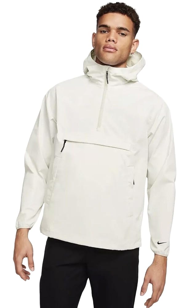 Nike mens repel unscripted anorak 1/4 zip golf jacket WHITE